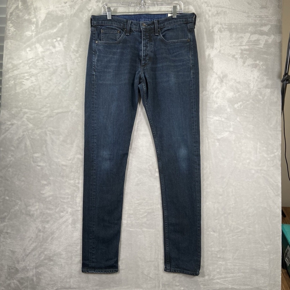 Rag & Bone Jeans mens 33x33 Fit 1 Extra Slim Blue Denim Button Fly Modern Casual